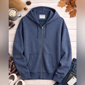 Old Navy Mens Zip Up Hoodie Sweatshirt XL Casual Blue Hooded Jacket